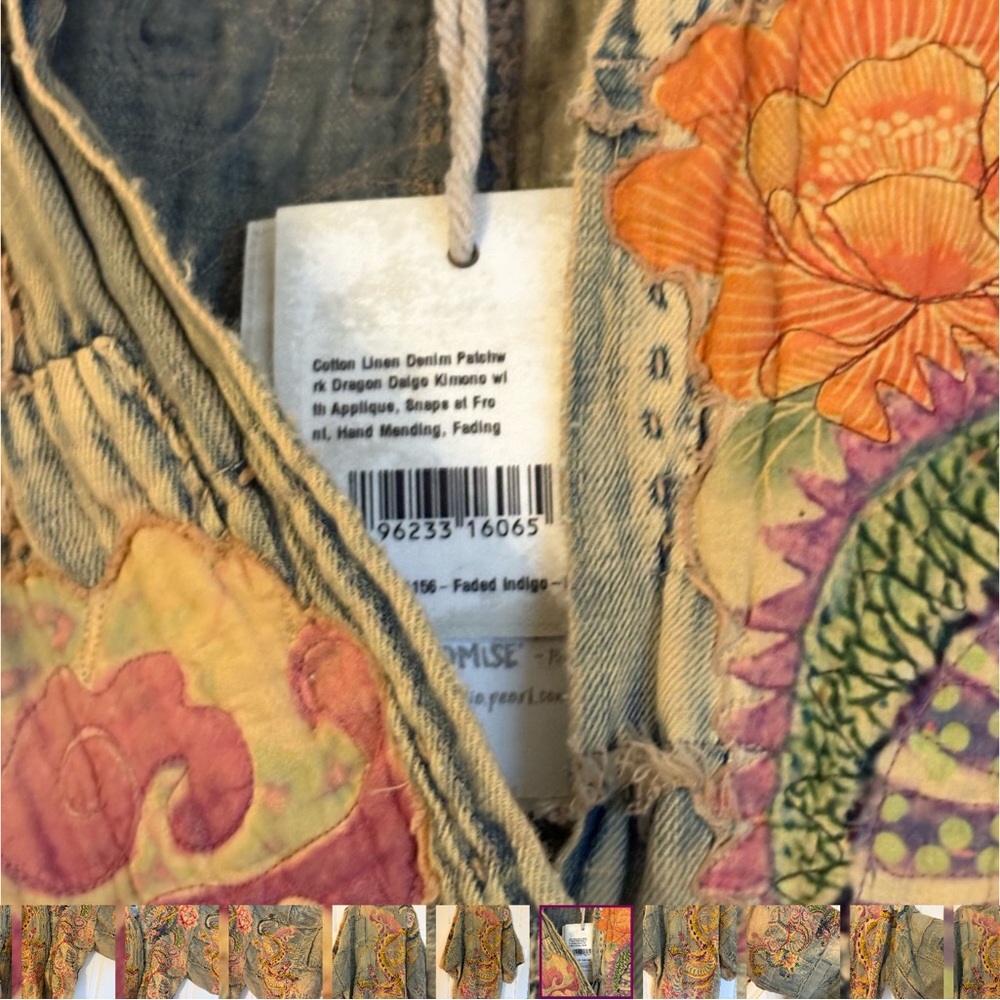 Magnolia Pearl Dragon Embroidered Kimono #1156 NWT - Picture 6 of 7